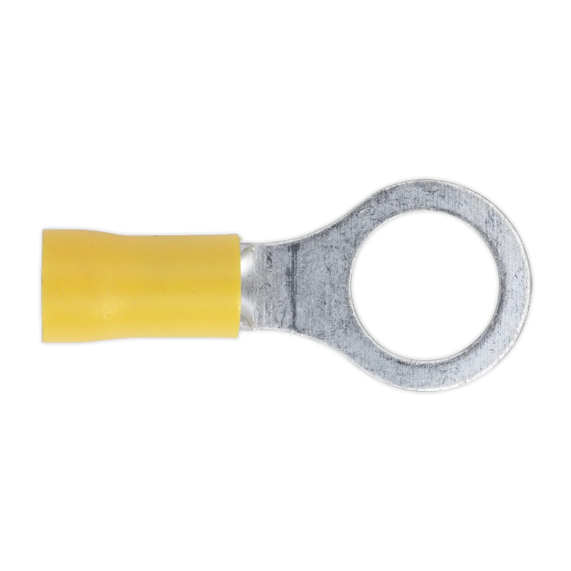 Sealey Easy-Entry Ring Terminal 10.5mm Yellow - Pack of 100