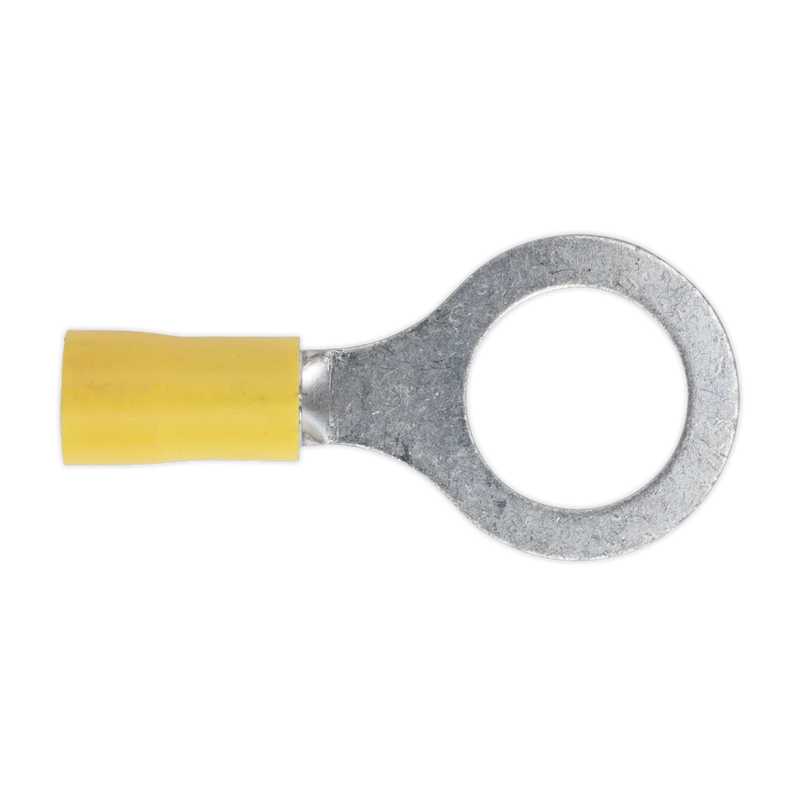 Sealey Easy-Entry Ring Terminal 13mm Yellow - Pack of 100