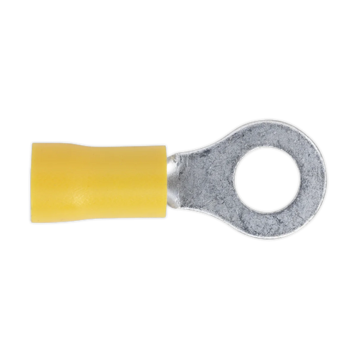 Sealey Easy-Entry Ring Terminal 6.4mm Yellow Pack of 100