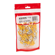 Sealey Easy-Entry Ring Terminal 6.4mm Yellow Pack of 100