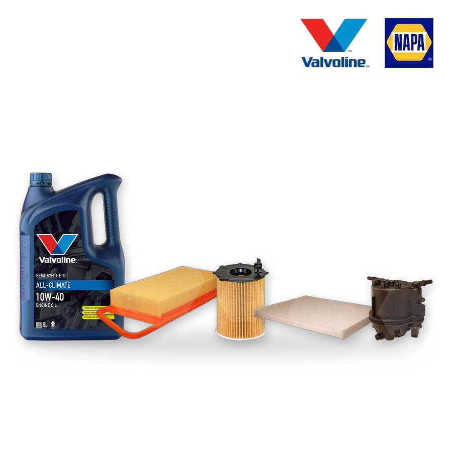 Service kit: engine oil with air, oil, cabin and fuel filters
