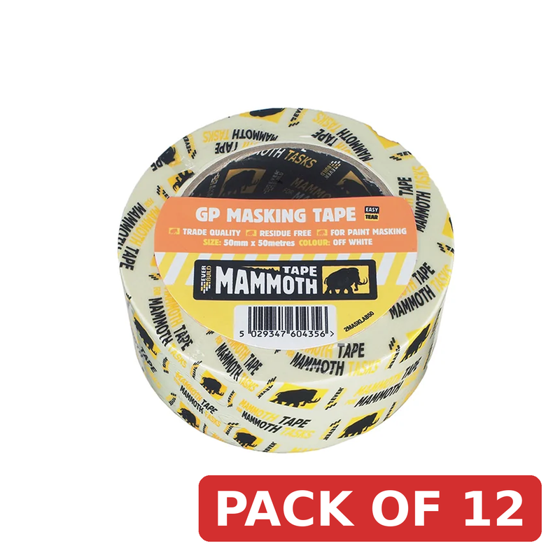 Everbuild Sika Mammoth Retail Masking Tape 19mm x 50m