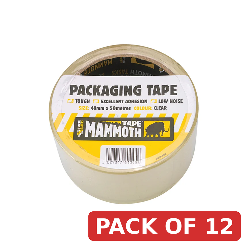 Everbuild Sika Labelled Packing Tape Clear 48mm x 50m - 488641