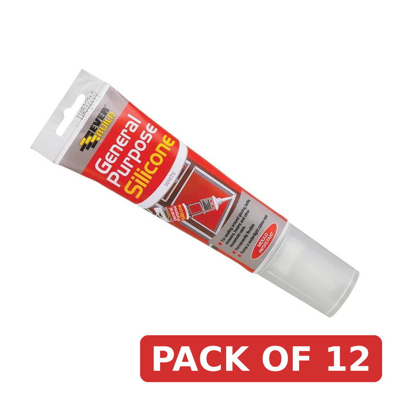Everbuild Sika Easi-squeeze General Purpose Silicone Clear 80ml - 483130