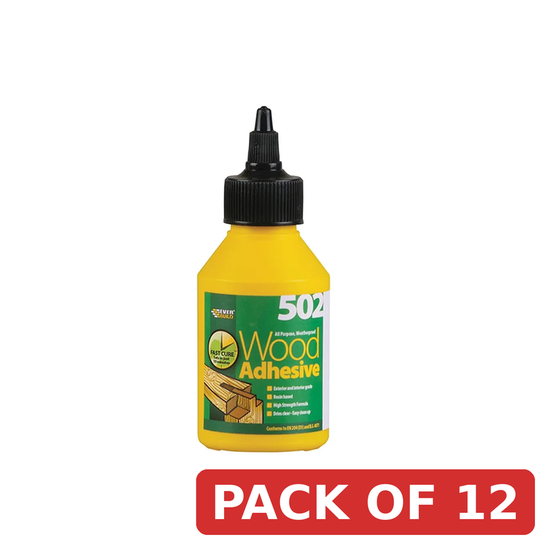 Everbuild Sika 502 All Purpose Waterproof Wood Adhesive 125ml - 483366