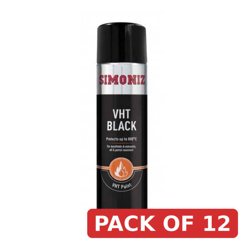 Simoniz Very High Temperature VHT Matt Black Spray Paint 500ml