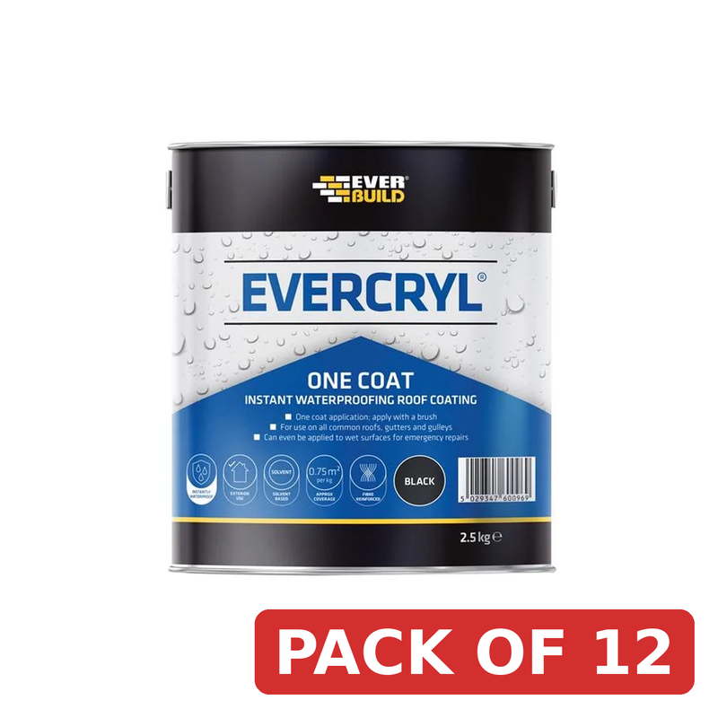 Everbuild Sika Evercryl® One Coat Black 2.5kg - 851572