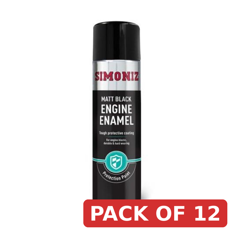Simoniz Engine Enamel Spray Paint 500ml Matt Black