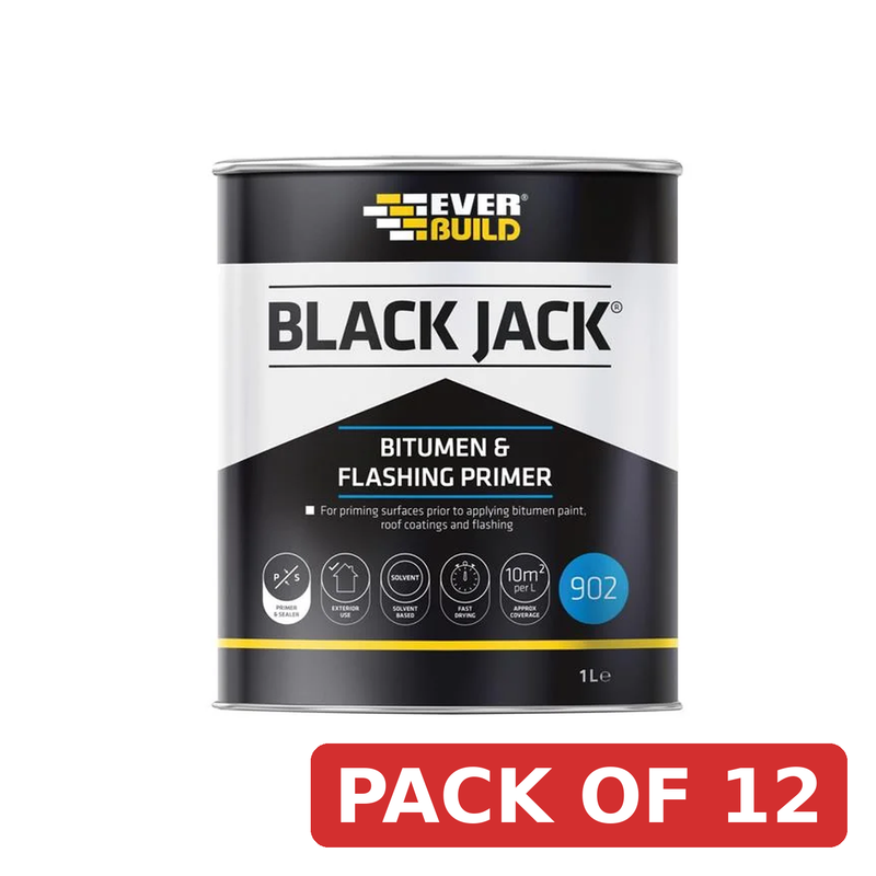 Everbuild Sika Black Jack® 902 Bitumen & Flashing Primer 1 litre - 852670