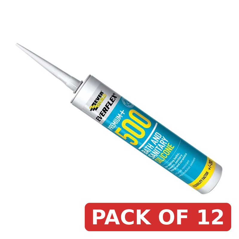 Everbuild Sika SIKASEAL SANITARY SILICONE TRANSPARENT 295ML - 907235