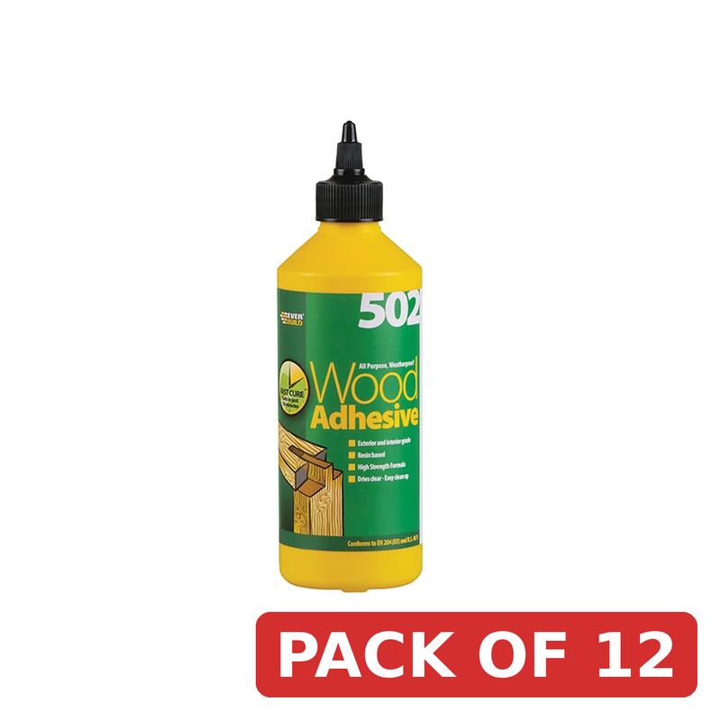 Everbuild Sika 502 All Purpose Waterproof Wood Adhesive 500ml - 482247