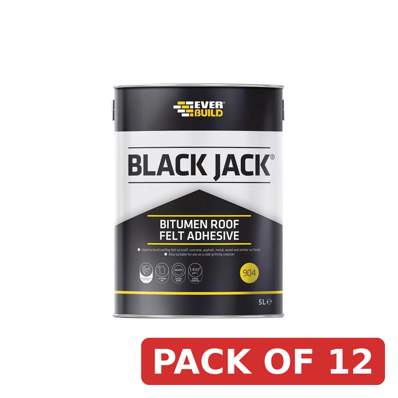 Everbuild Sika Black Jack® 904 Bitumen Roof Felt Adhesive 5 litre - 852652