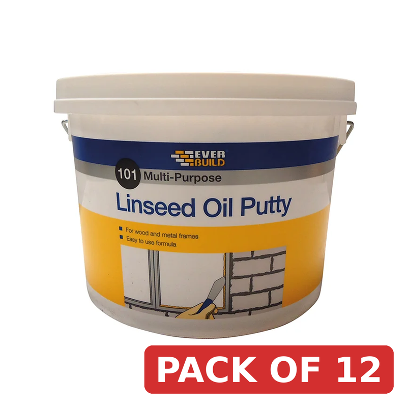 Everbuild Sika 101 Multi-Purpose Linseed Oil Putty Natural 5kg - 480212