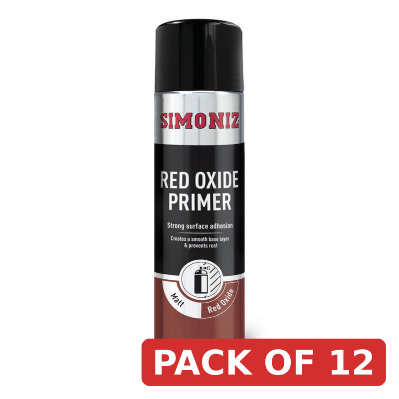 Simoniz Red Oxide Primer Spray Paint 500ml SIMP13D