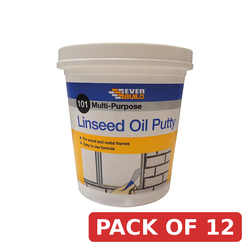 Everbuild Sika 101 Multi-Purpose Linseed Oil Putty Natural 2kg - 480211