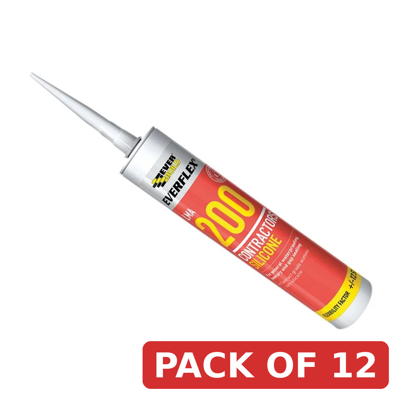 Everbuild Sika Everflex® LMA 200 Contractor's Silicone 295ml Black - 880151