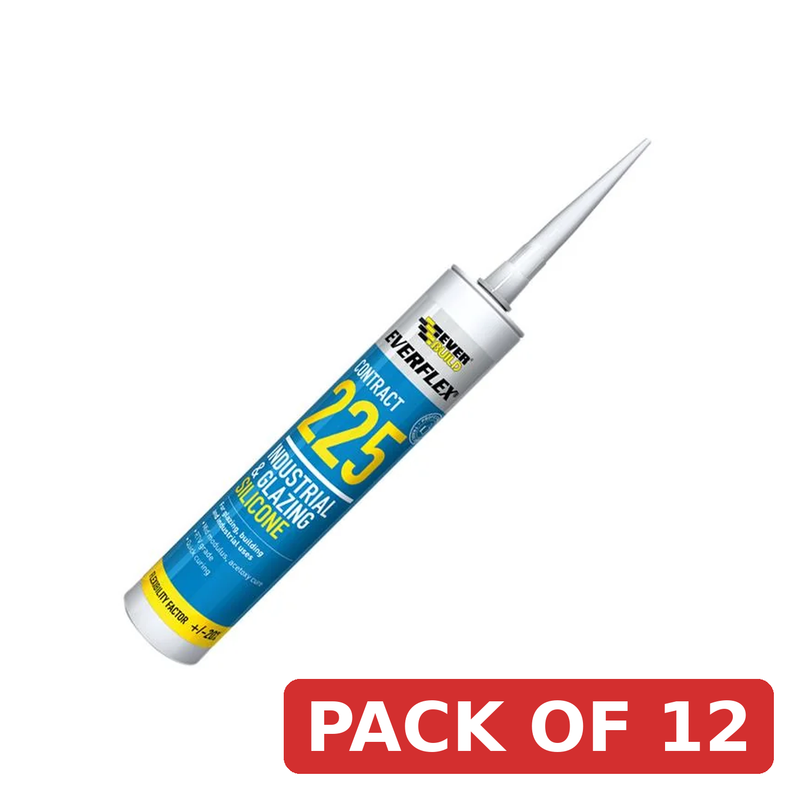 Everbuild Sika Everflex® 225 Industrial & Glazing Silicone White 295ml
