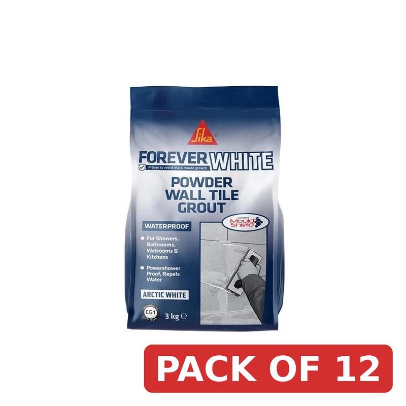 Everbuild Sika Sika® Forever White Powder Wall Tile Grout 3kg - 852167