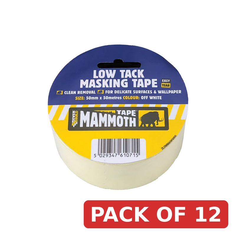 Everbuild Sika Low Tack Masking Tape 25mm x 25m