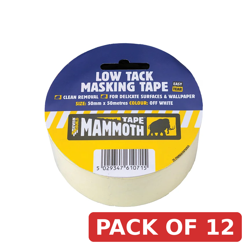 Everbuild Sika Low Tack Masking Tape 25mm x 25m