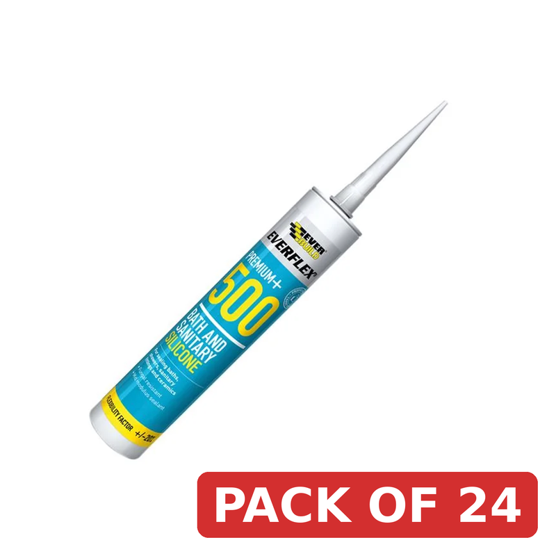 Everbuild Sika Bath & Sanitary Silicone White 310ml - 484842