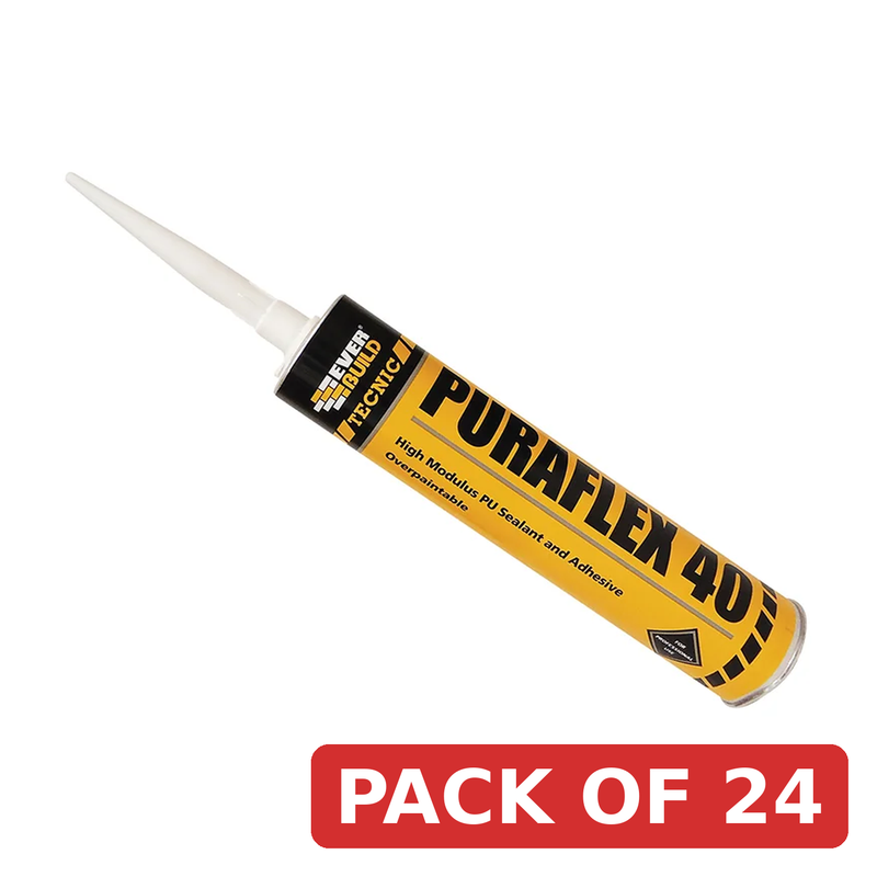Everbuild Sika Industrial Puraflex 40 Sealant Black 300ml - 464963