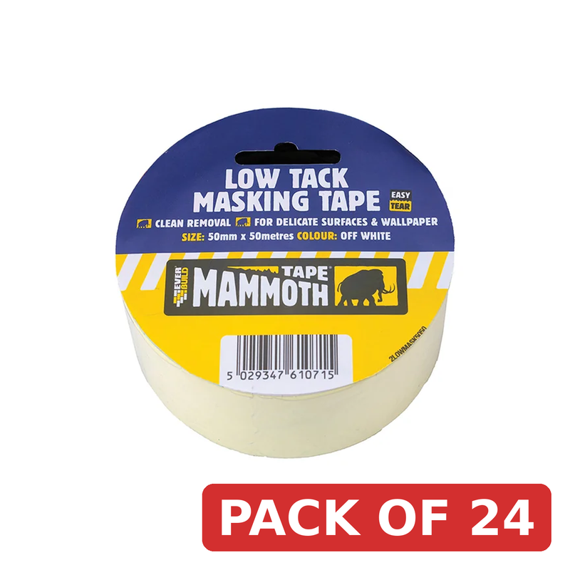 Everbuild Sika Low Tack Masking Tape 25mm x 25m