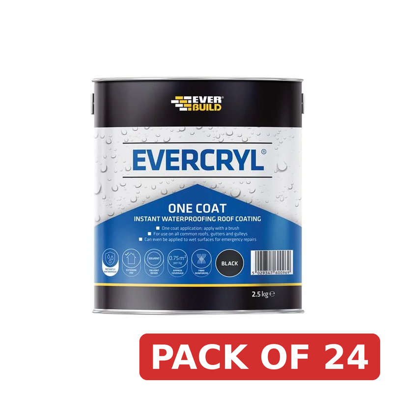 Everbuild Sika Evercryl® One Coat Black 2.5kg - 851572