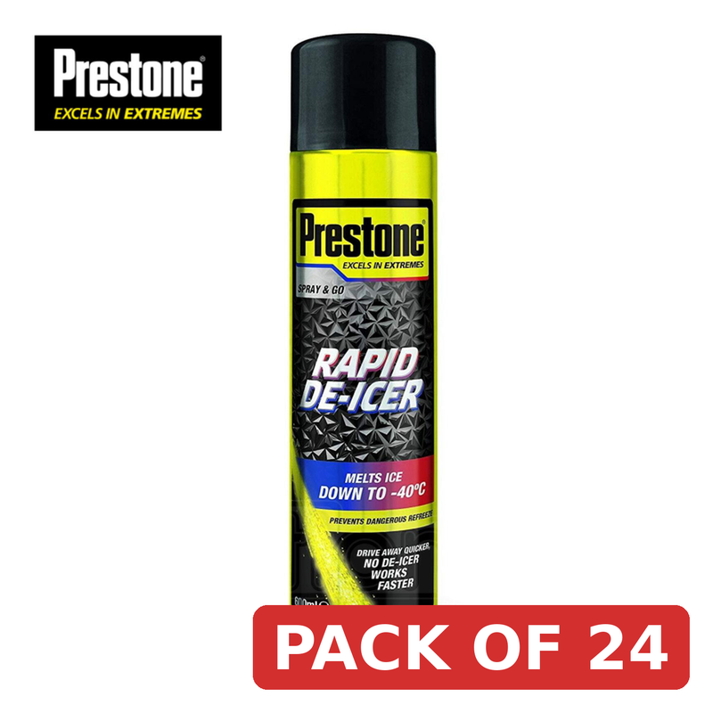Prestone Car Rapid De-Icer 600ml - Fast Melting Windscreen Spray