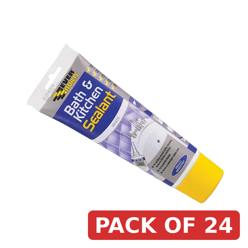 Everbuild Sika Bath & Kitchen Seal White Easi Squeeze 200ml - 484863