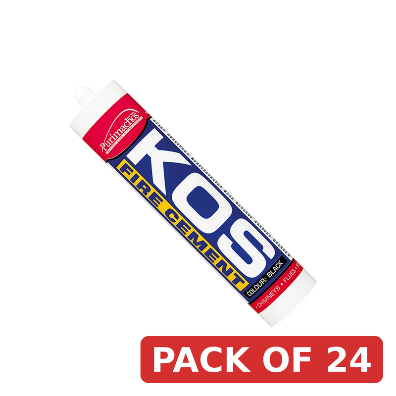 Everbuild Sika KOS Fire Cement Black Cartridge C3 300ml - 488425