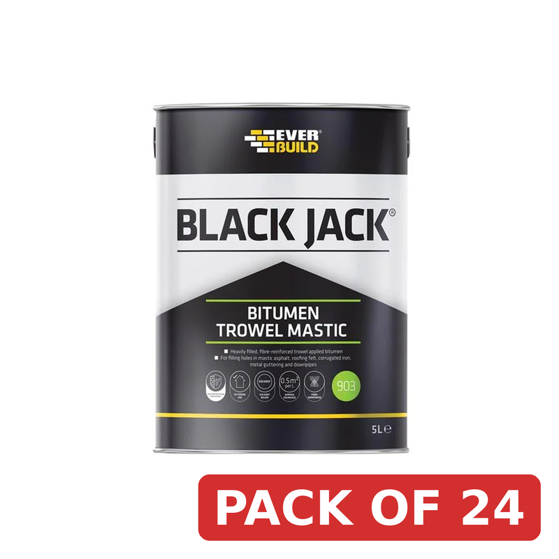 Everbuild Sika Black Jack® 903 Bitumen Trowel Mastic 5 litre - 852674