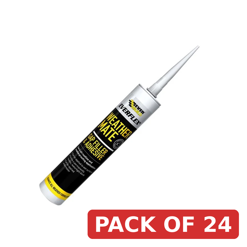 Everbuild Sika Weathermate Gap Filler & Adhesive 295ml White - 489692