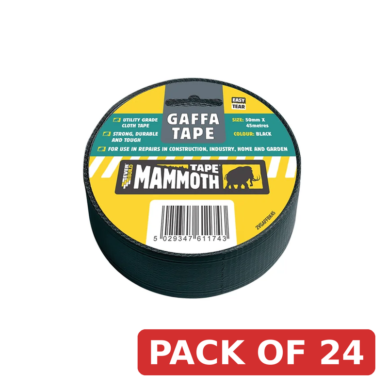 Everbuild Sika Gaffa Tape 50mm x 45m Black - 467448