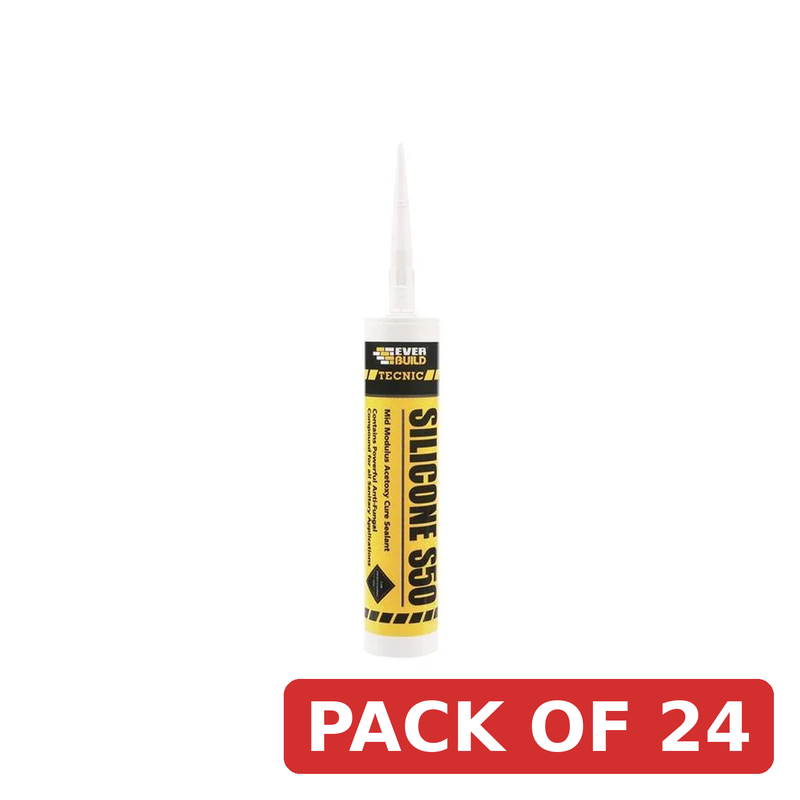 Everbuild Sika Tecnic Silicone S50 White 310ml - 486433
