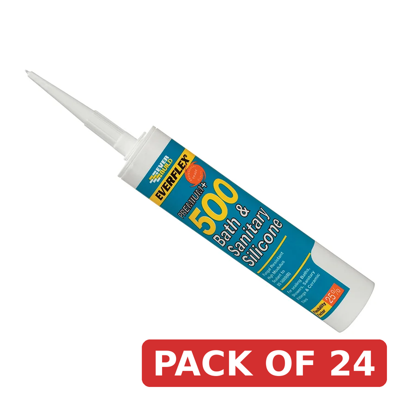 Everbuild Sika 500 Bath & Sanitary Silicone Sealant Sandstone 290ml