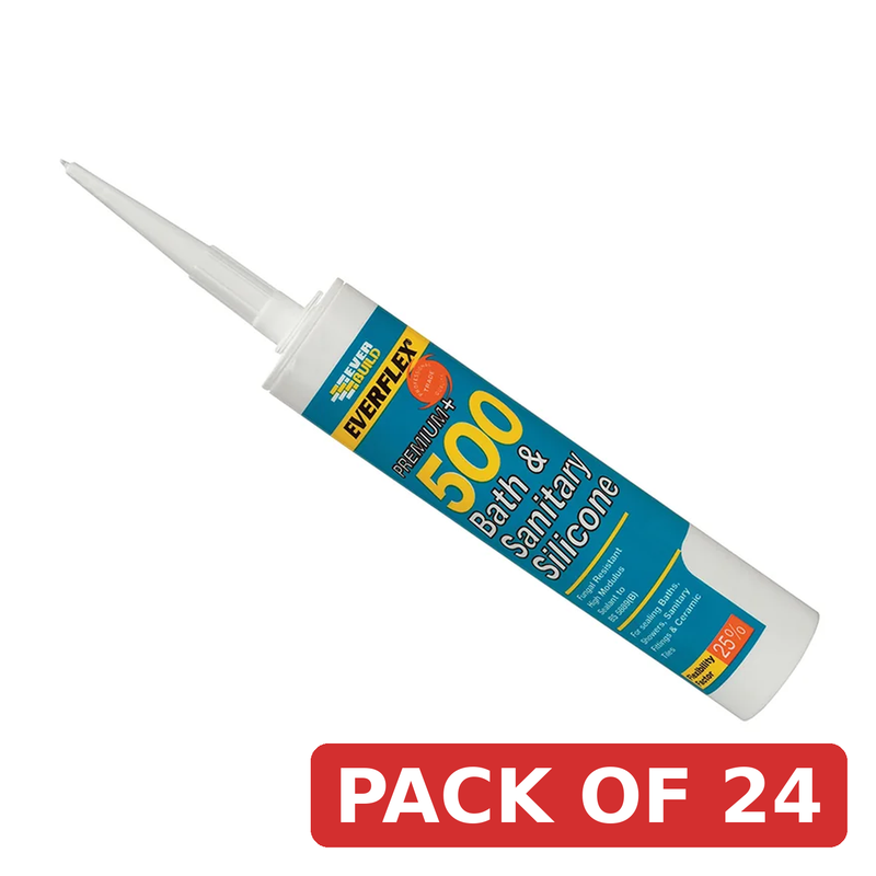 Everbuild Sika 500 Bath & Sanitary Silicone Sealant Manhattan Grey 290ml