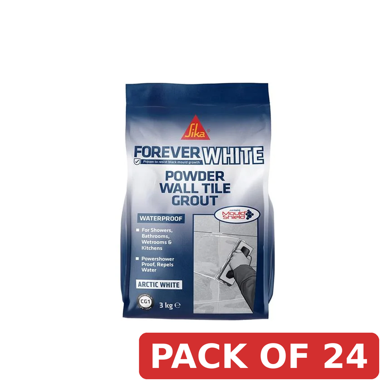 Everbuild Sika Sika® Forever White Powder Wall Tile Grout 3kg - 852167