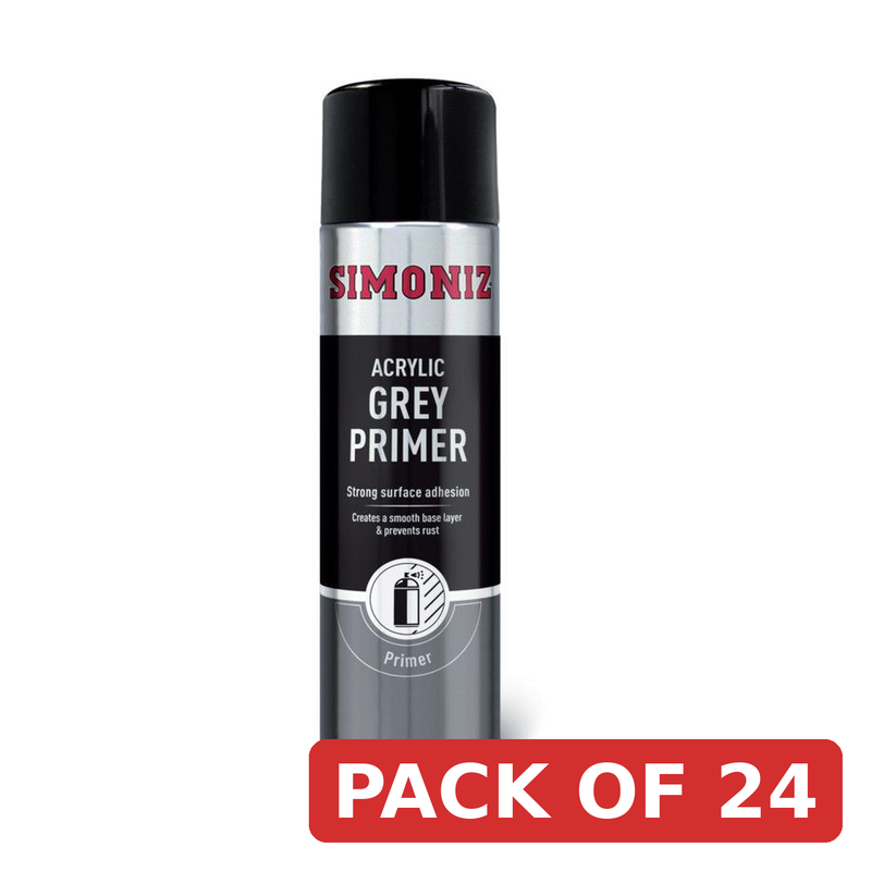 Simoniz Large Grey Primer Acrylic Spray Paint 500ml SIMP11D