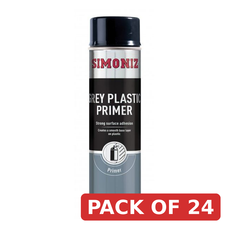 Simoniz Primer Spray 500ml Grey Plastic Smooth Anti Rust