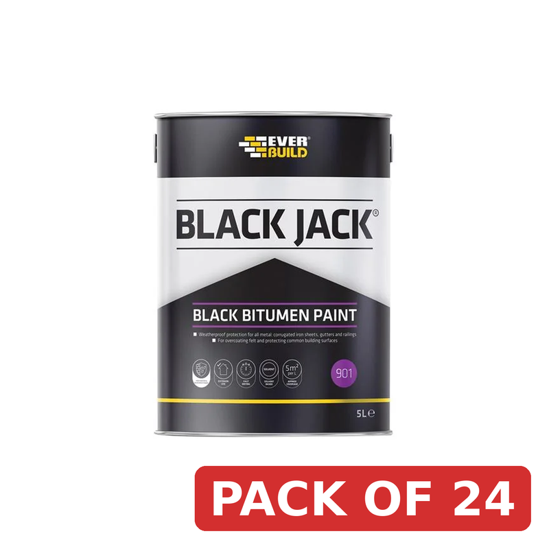Everbuild Sika Black Jack® 901 Black Bitumen Paint 5 litre - 852659 lifting