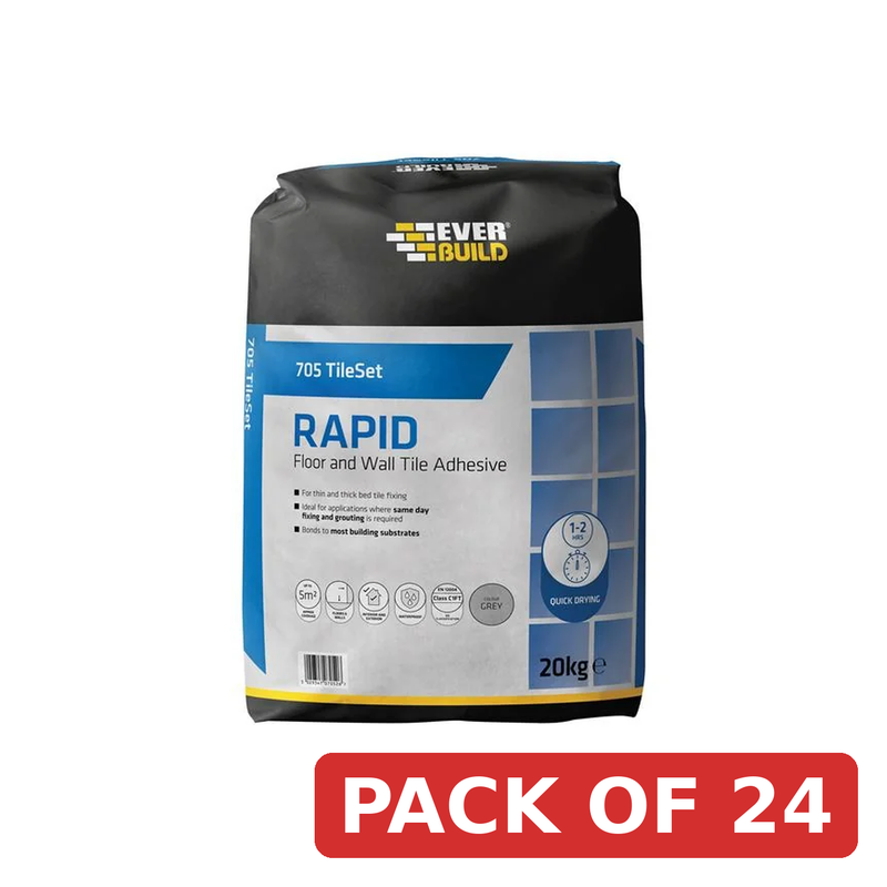 Everbuild Sika 705 Rapid Set Tile Mortar 20kg - 486663 kit