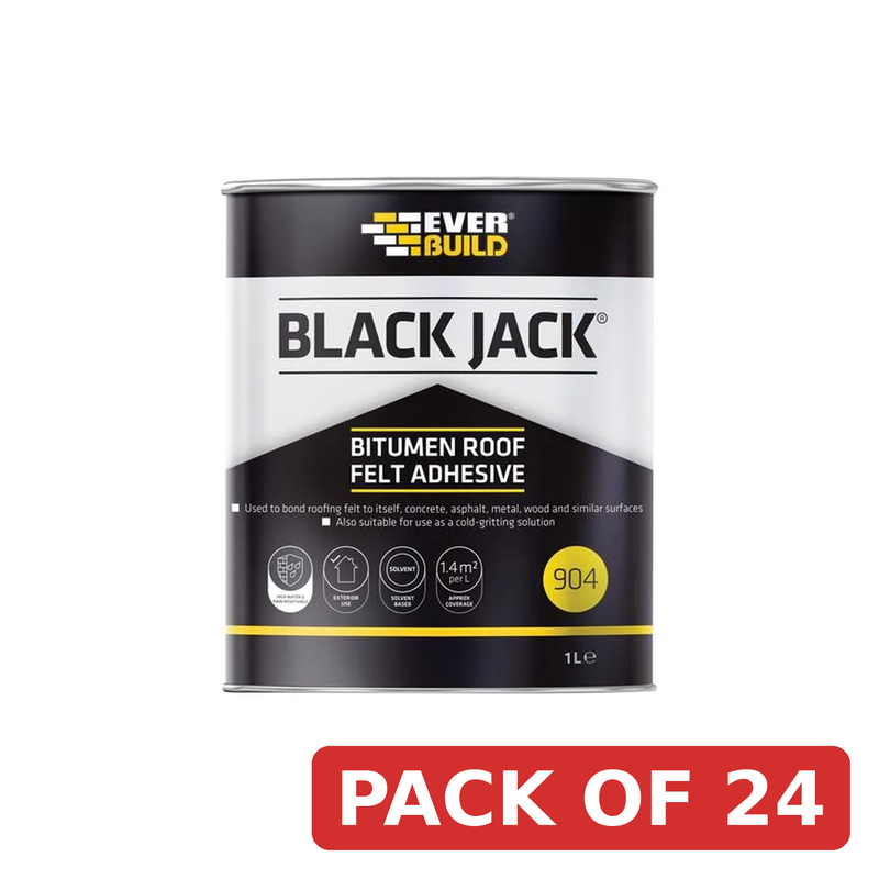 Everbuild Sika Black Jack® 904 Bitumen Roof Felt Adhesive 1 litre - 852650