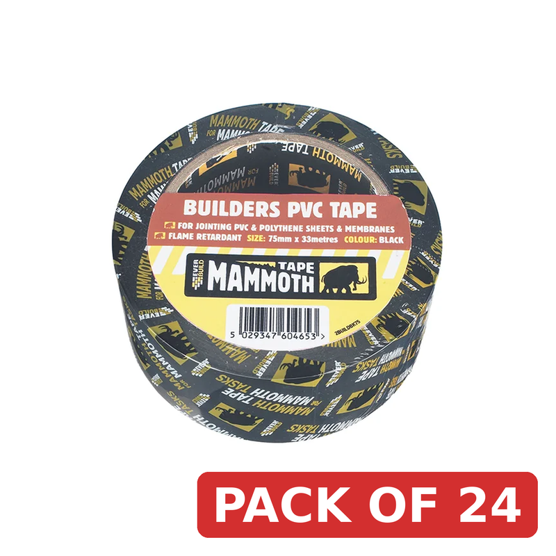 Everbuild Sika Builder's PVC Tape 50mm x 33m Black