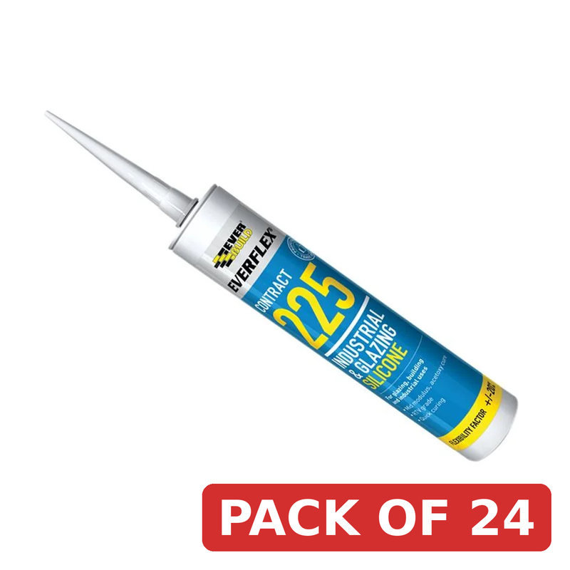 Everbuild Sika 225 Industrial & Glazing Silicone Translucent 310ml - 486135