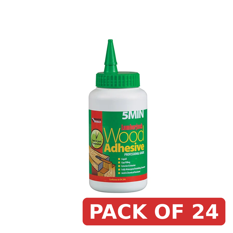 Everbuild Sika Lumberjack 5min Polyurethane Wood Adhesive Liquid 750g