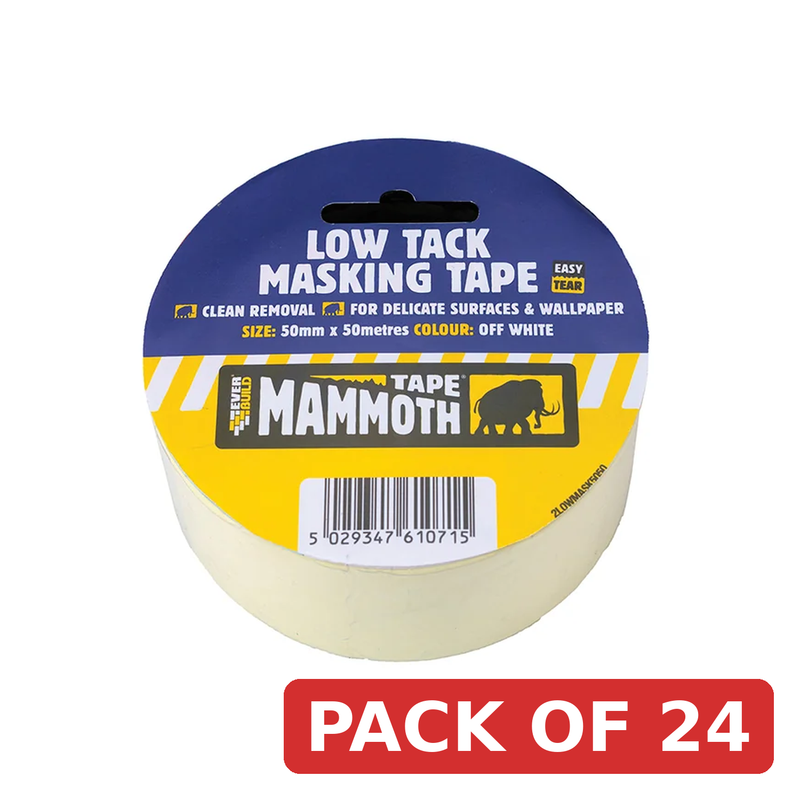 Everbuild Sika Low Tack Masking Tape 25mm x 25m