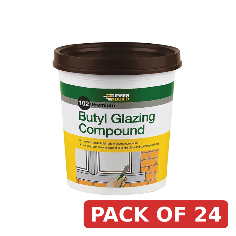 Everbuild Sika 102 Butyl Glazing Compound Brown 2kg - 489029