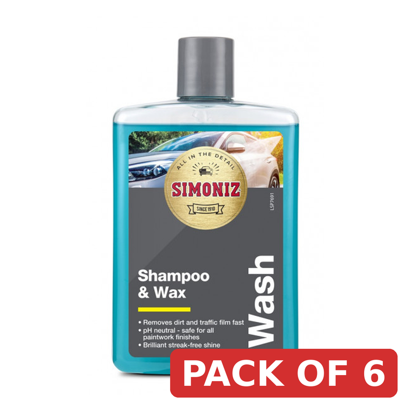 Simoniz Shampoo & Wax 475ml - PH Neutral Car Care