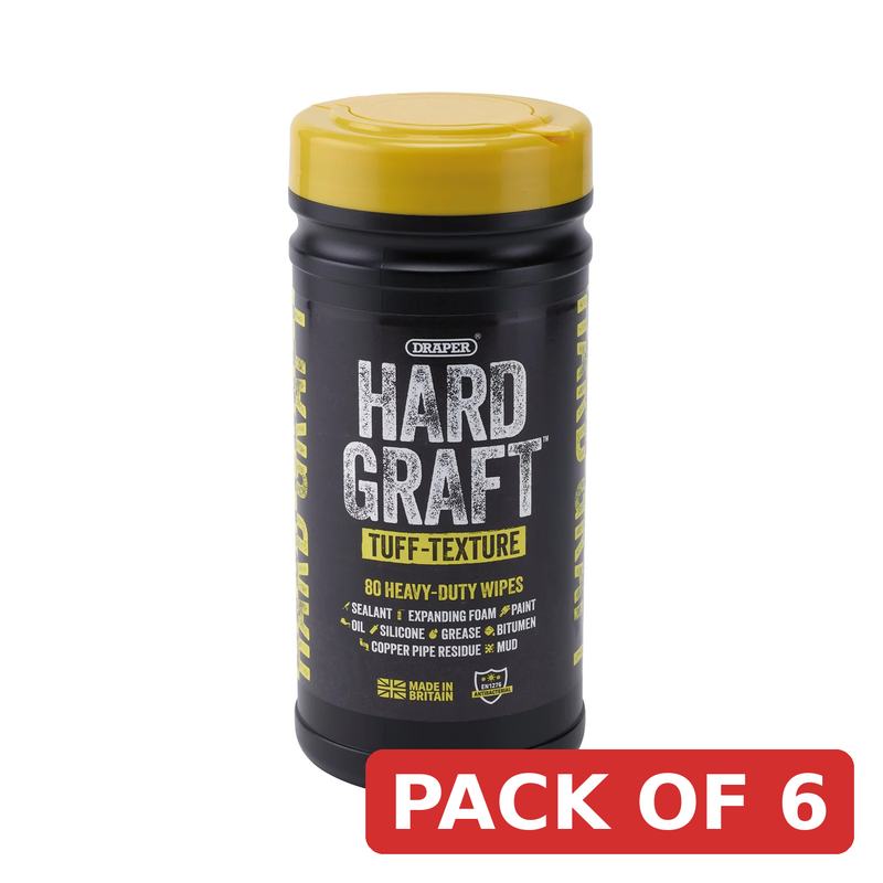 Hard Graft Multipurpose Tuff-Texture Wipes - Tub of 80
